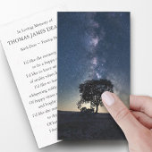 Kaarten van gebeden voor de begrafenishemelse ster visitekaartje