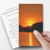 Kaarten van gebeden voor het Funeral Lake Sunrise Visitekaartje