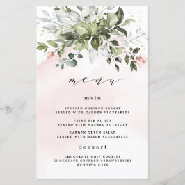 Kaarten van het Blush Gold Greenery Dusty Blue Wed