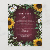 Kaarten van het Burgundy Red Sunflower Greenery We (Voorkant)