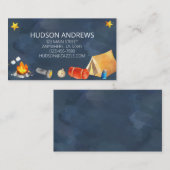 Kaarten van het contactkamp van de waterverf visitekaartje (Voorkant / Achterkant)