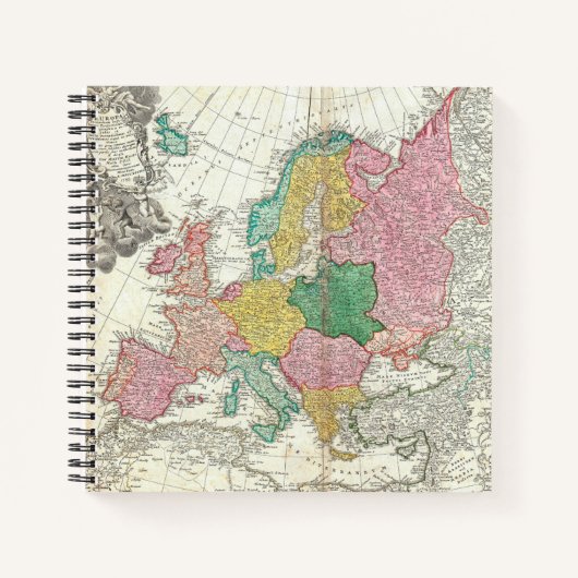 kaarten van het digitale Europa-10 Notitieboek (Voorkant)