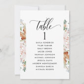 Kaarten van het Earthy Blooms Seating Plan met de (Achterkant)