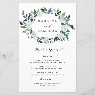 Kaarten van het Elegant Dusty Blue Floral Wedding 