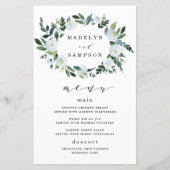 Kaarten van het Elegant Dusty Blue Floral Wedding (Voorkant)