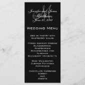 Kaarten van het Elegant Monogram Wedding Menu (Voorkant)