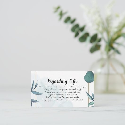 Kaarten van het Eucalyptus Honeymoon Donation Fund (Staand voorkant)