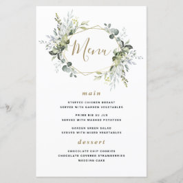 Kaarten van het Geometrische Greenery Modern Gold 