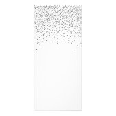 Kaarten van het  Glam Silver Confetti Wedding Menu (Achterkant)