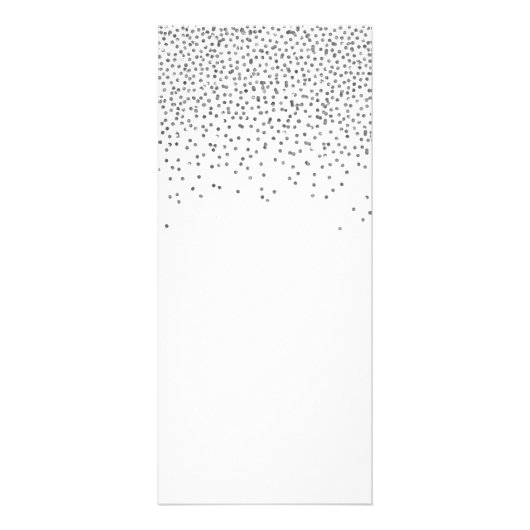 Kaarten van het  Glam Silver Confetti Wedding Menu (Achterkant)