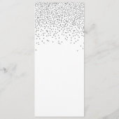 Kaarten van het  Glam Silver Confetti Wedding Menu (Achterkant)