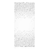 Kaarten van het  Glam Silver Confetti Wedding Menu (Achterkant)