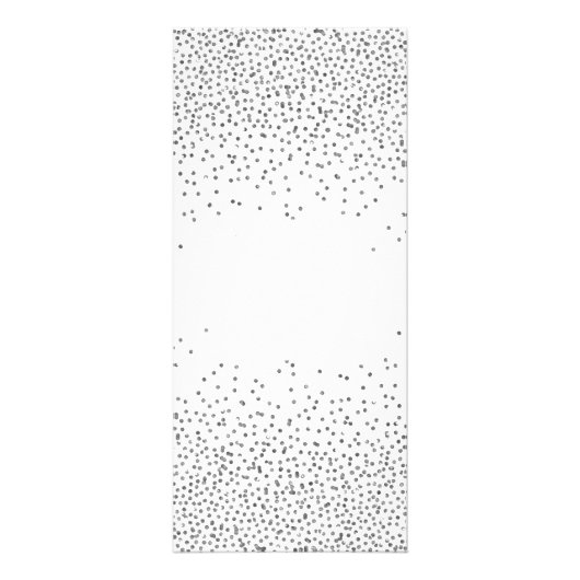 Kaarten van het  Glam Silver Confetti Wedding Menu (Achterkant)