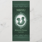 Kaarten van het Irish Green Cameo Wedding Menu (Voorkant)