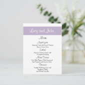 Kaarten van het Lavender Wedding Menu (Staand voorkant)