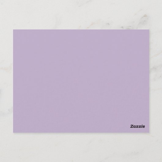 Kaarten van het Lavender Wedding Menu (Achterkant)