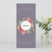 Kaarten van het menu Aangepast menu Floral schild (Staand voorkant)