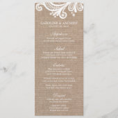 Kaarten van het Menu Brekwonden en Lace Wedding (Voorkant)