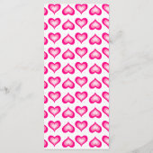 Kaarten van het Menu van de weddenschap Kute Heart (Achterkant)