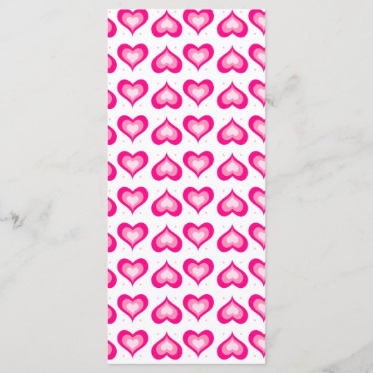 Kaarten van het Menu van de weddenschap Kute Heart (Achterkant)