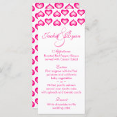 Kaarten van het Menu van de weddenschap Kute Heart (Voorkant / Achterkant)