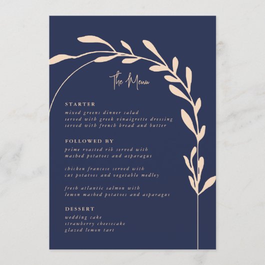 Kaarten van het minimalistische menu van het Band  (Voorkant)