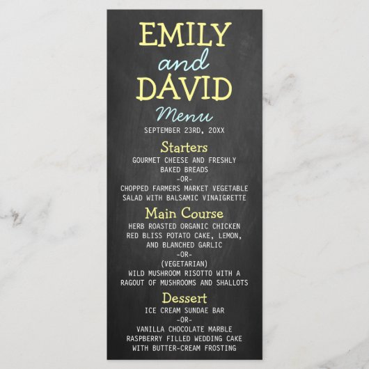 Kaarten van het moderne Chalkboard Typografie Wedd (Voorkant)