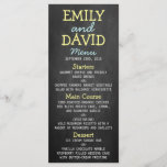 Kaarten van het moderne Chalkboard Typografie Wedd<br><div class="desc">Modern Chalkboard Typography Wedding Menu Kaarten. Voeg uw douanetekst aan dit ontwerp toe door de "Edit this design sjabloon"vakjes op de rechterkant van het punt te gebruiken, of de blauwe "pas het"knoop aan om de tekst te schikken, de doopvonten en de kleuren te veranderen en extra informatie of afbeeldingen aan...</div>