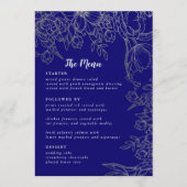 Kaarten van het moderne Elegant Wedding Menu (Voorkant)