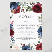 Kaarten van het Navy Blue Burgundy Blush Pink Wedd (Voorkant)
