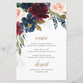 Kaarten van het Navy Blue Burgundy Blush Pink Wedd (Voorkant)