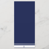 Kaarten van het Navy Blue Custom Nautical Wedding  (Achterkant)