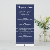 Kaarten van het Navy Blue Custom Nautical Wedding  (Staand voorkant)