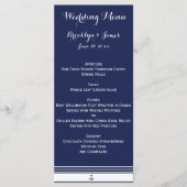Kaarten van het Navy Blue Custom Nautical Wedding (Voorkant)