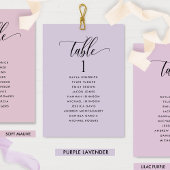 Kaarten van het Paarse Zitplan met gastnamen