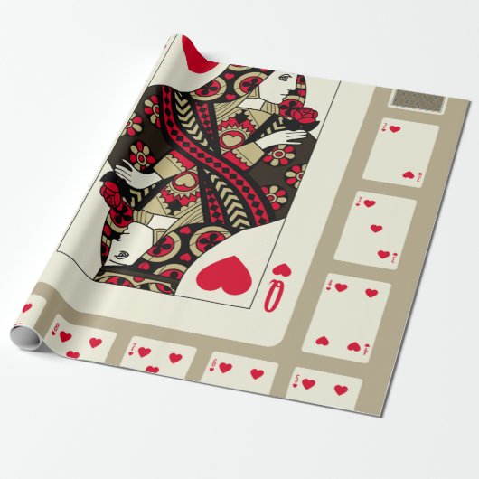 Kaarten van het pak van het Geest in  stijl spelen Cadeaupapier (Uitgerold)