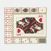 Kaarten van het pak van het Geest in  stijl spelen Fleece Deken (Voorkant (Horizontaal))