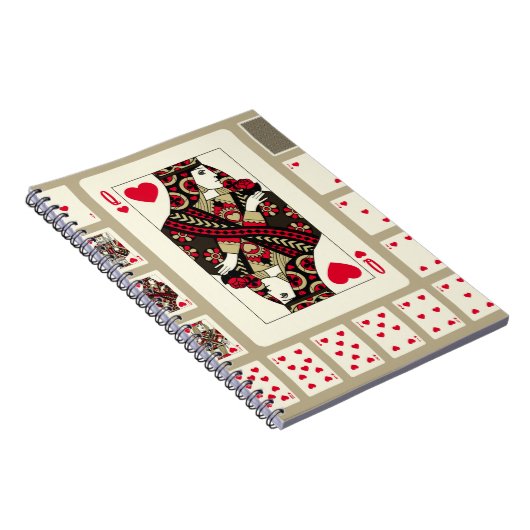 Kaarten van het pak van het Geest in  stijl spelen Notitieboek (Rechterzijde)