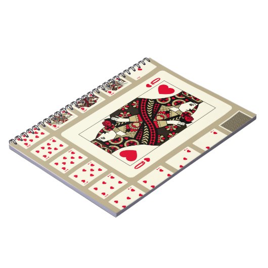 Kaarten van het pak van het Geest in  stijl spelen Notitieboek (Linkerzijde)