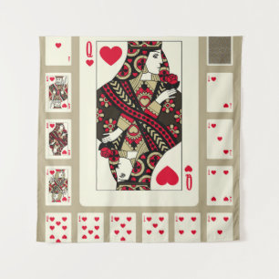 Kaarten van het pak van het Geest in  stijl spelen Wandkleed