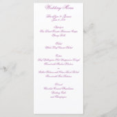 Kaarten van het Radiant Orchid Wedding Menu (Voorkant)