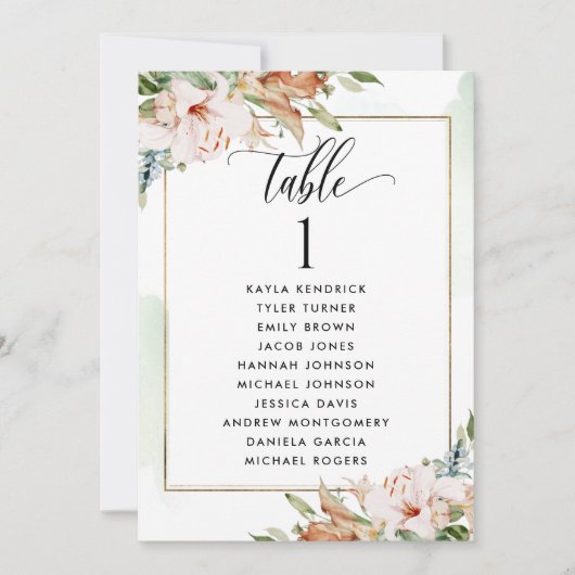 Kaarten van het roze en het Sage- Zitplan met de N (Voorkant)