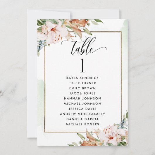 Kaarten van het roze en het Sage- Zitplan met de N (Achterkant)