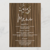 Kaarten van het Rustic Wood Leaf Wreath Wedding Ta (Voorkant)