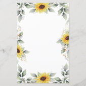 Kaarten van het Sunflower Elegant Geometric Weddin (Achterkant)