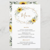 Kaarten van het Sunflower Elegant Geometric Weddin (Voorkant / Achterkant)