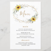 Kaarten van het Sunflower Elegant Geometric Weddin (Voorkant)