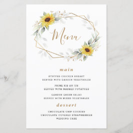 Kaarten van het Sunflower Elegant Geometric Weddin