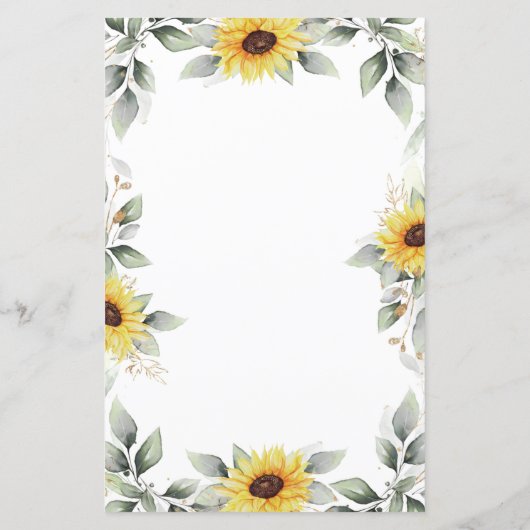 Kaarten van het Sunflower Elegant Geometric Weddin (Achterkant)