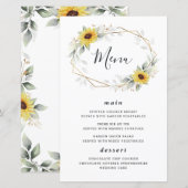 Kaarten van het Sunflower Elegant Geometric Weddin (Voorkant / Achterkant)